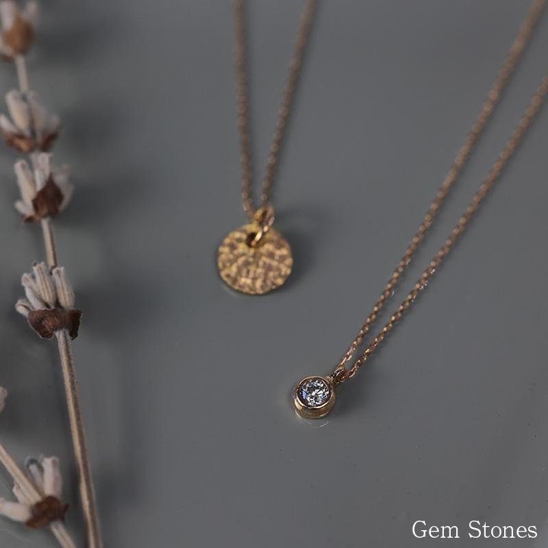 K18/14ダイヤモンドプチネックレス パピヨンブリリアンプチ