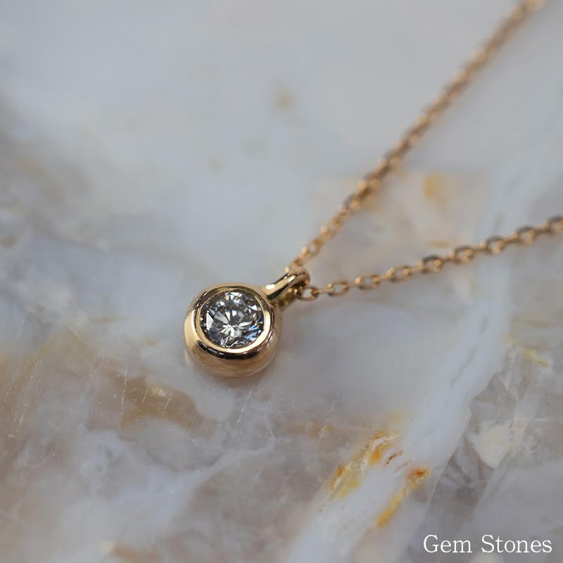 18金 ダイヤモンド 0.15ct ネックレス フクリン k18 ゴールド 