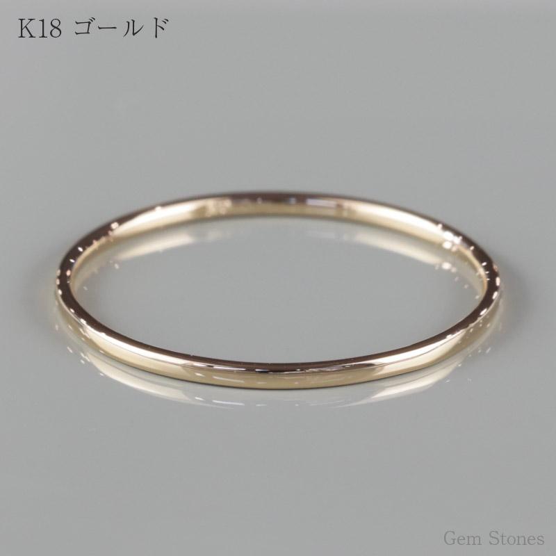 【人気商品】 Fine Ring Smooth レディース プラチナ ピンク ゴールド リング 1mm K18 Pt900 甲丸 指輪 華奢 シンプル 極細 細 ピンキー ペア 誕生日の画像