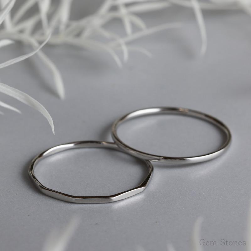 【人気商品】 4デザイン Fine Ring Pt900 レディース プラチナ リング 指輪 華奢 シンプル 極細 細 ストレート 鏡面 つや消し マット ピンキー ペア 誕生日の画像
