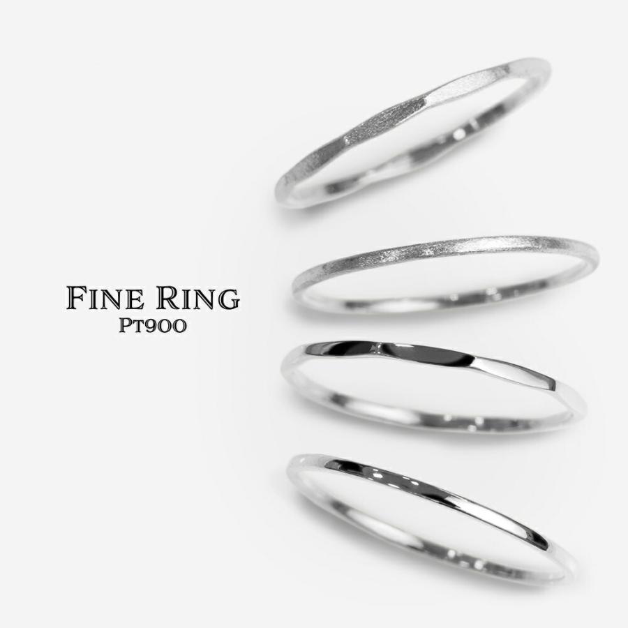 4デザイン Fine Ring Pt900 レディース プラチナ リング 指輪 華奢 シンプル 極細 細 ストレート 鏡面 つや消し マット ピンキー ペア 誕生日 プレゼント｜gem-stones｜02