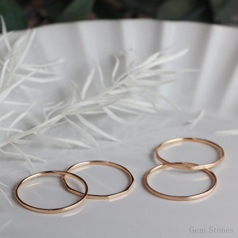 人気商品】 4デザイン Fine Ring K18pg レディース リング 18金 人気商品】 4デザイン Fine Ring K18pg レディース リング 18金