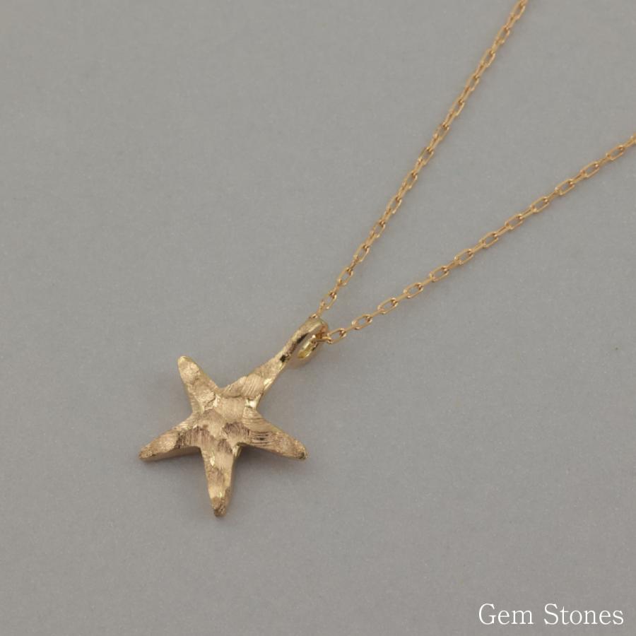 18金 スター ネックレス 凸凹 艶消し レディース ゴールド シンプル アンティーク プチ 星 華奢 細身 K18 おしゃれ 可愛い プレゼント 記念日 誕生日の画像