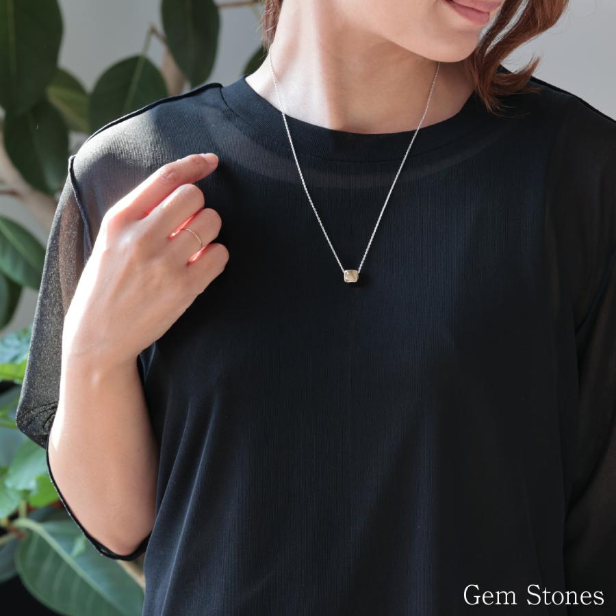 18金 キューブ ネックレス レディース ゴールド シルバー シンプル 四角 ストーン ブロック スクエア K18 おしゃれ 可愛い プレゼント 記念日 誕生日の画像