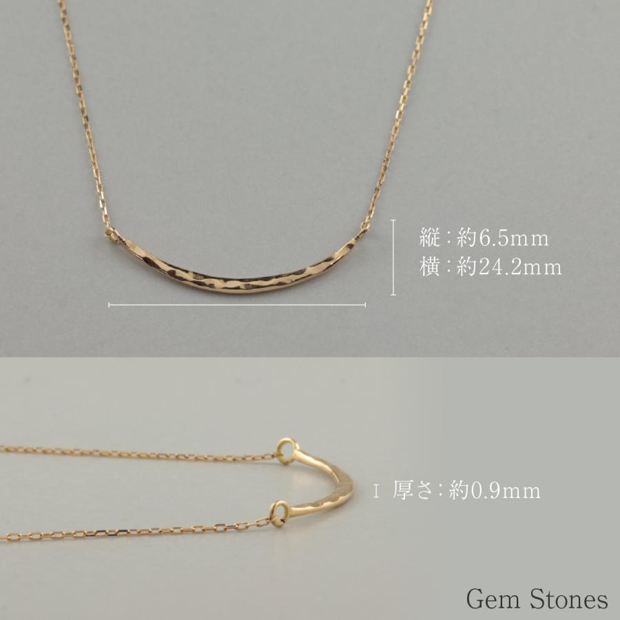 18金 ネックレス ライン アンティーク K18 レディース ゴールド 槌目