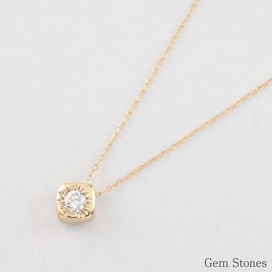 K18 ネックレス ダイヤモンド 0.1ct 一粒 18金 ゴールド レディース シンプル ペンダント 日本製 ギフト (No,49)の画像