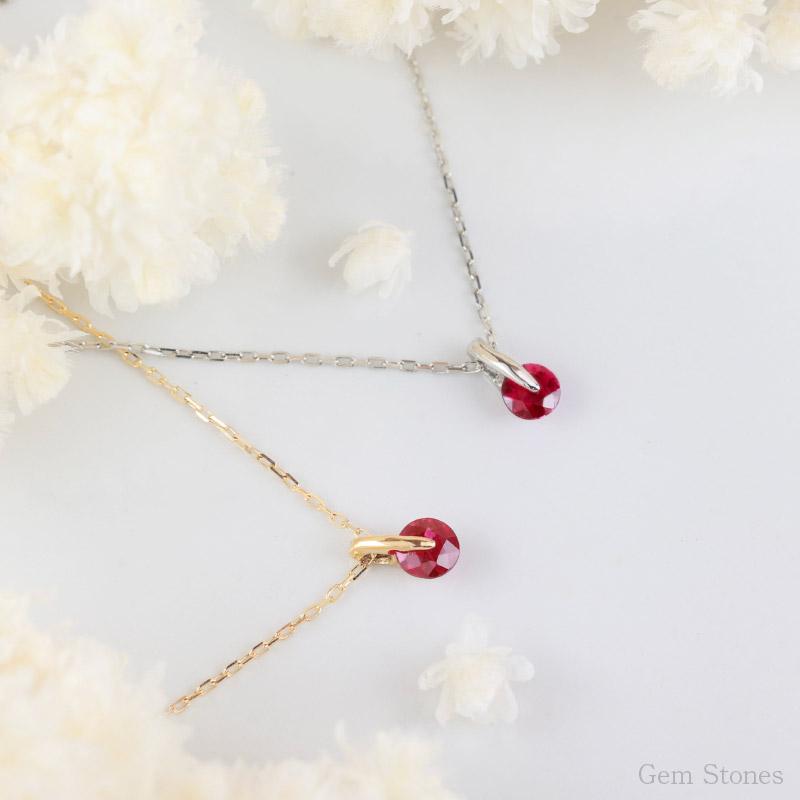 ルビー ネックレス K18 Pt900 レディース ゴールド プラチナ ペンダント シンプル プチ 一粒 宝石 華奢 繊細 大人 可愛い おしゃれ 誕生日 7月 プレゼント |  | 02