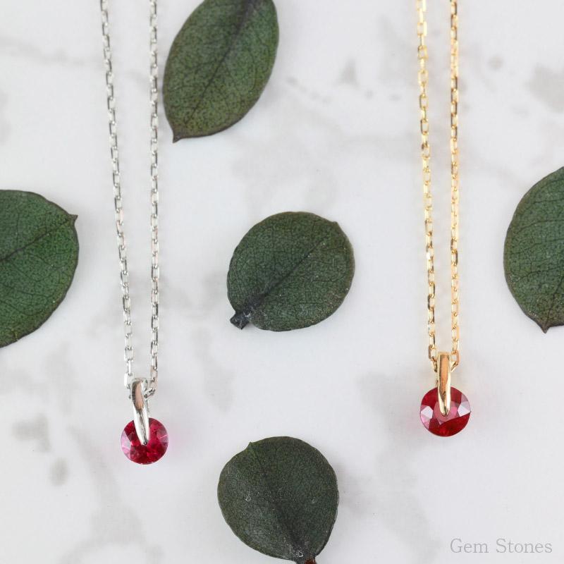 ルビー ネックレス K18 Pt900 レディース ゴールド プラチナ ペンダント シンプル プチ 一粒 宝石 華奢 繊細 大人 可愛い おしゃれ 誕生日 7月 プレゼント |  | 08