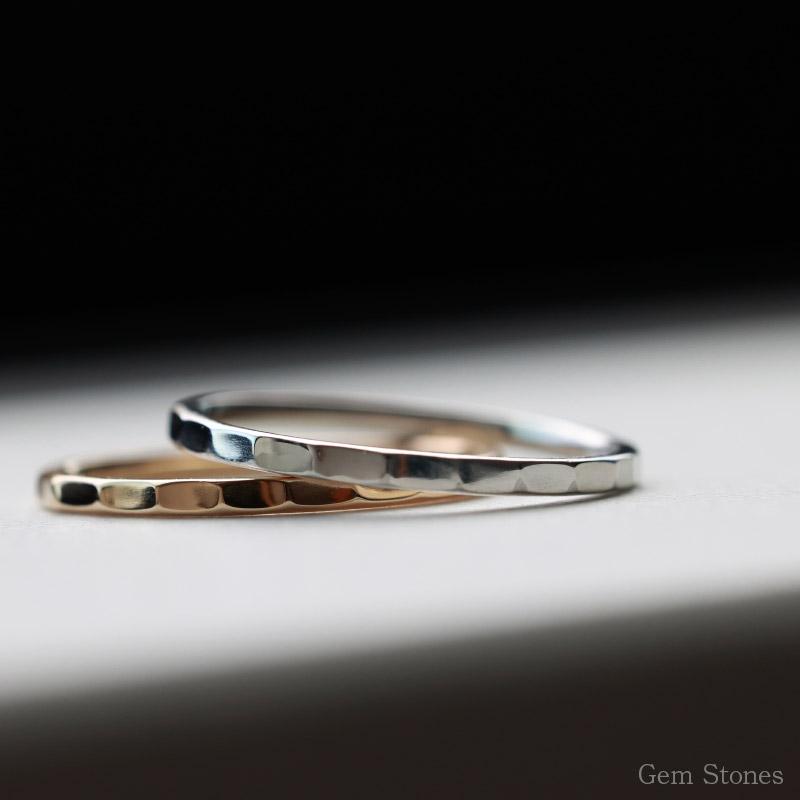 Fine Ring 1.5 Shiny プラチナ ゴールド レディース リング 1.5mm K18 Pt900 ストレート 指輪 華奢 シンプル 細 ピンキー ペア 誕生日 プレゼントの画像