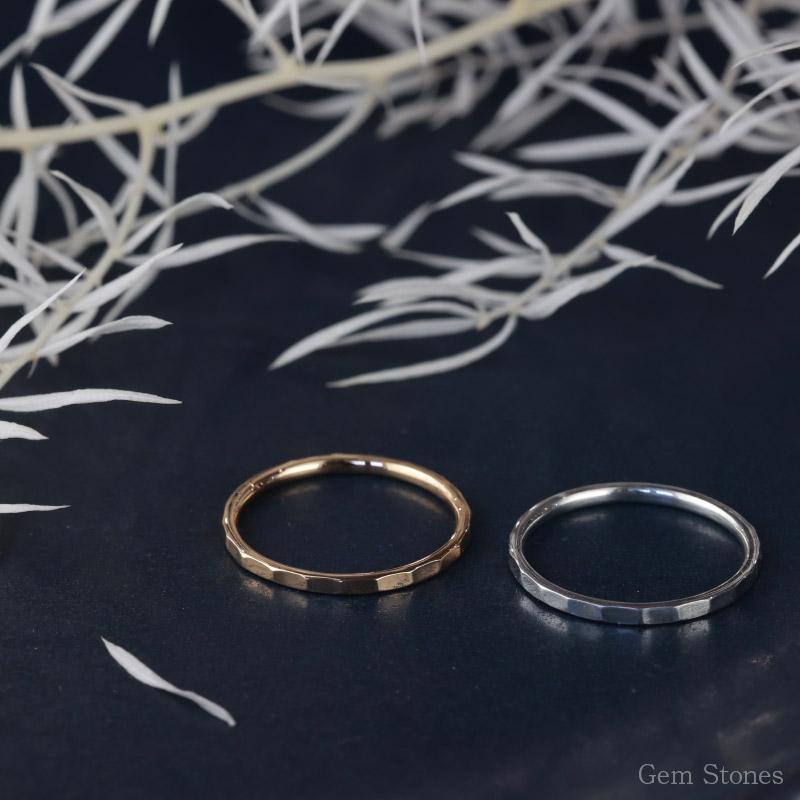 Fine Ring 1.5 Shiny プラチナ ゴールド レディース リング 1.5mm K18 Pt900 ストレート 指輪 華奢 シンプル 細 ピンキー ペア 誕生日 プレゼントの画像