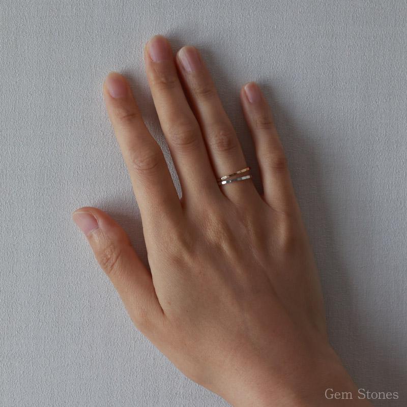 Fine Ring 1.5 Shiny プラチナ ゴールド レディース リング 1.5mm K18 Pt900 ストレート 指輪 華奢 シンプル 細 ピンキー ペア 誕生日 プレゼントの画像