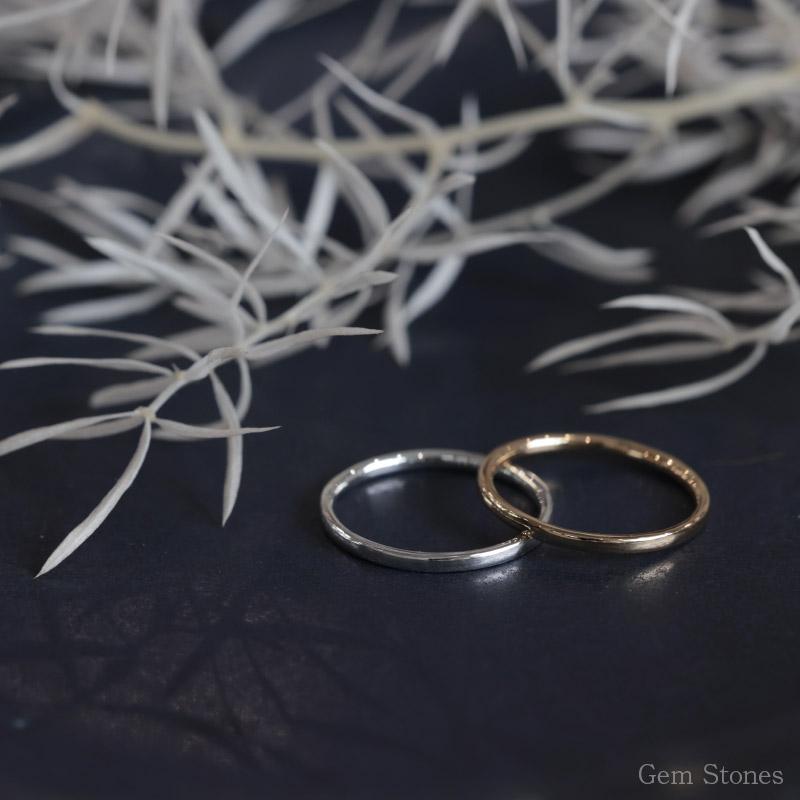 Fine Ring 1.5 Smooth プラチナ ゴールド レディース リング 1.5mm K18 Pt900 ストレート 甲丸 指輪 華奢 シンプル 細 ピンキー ペア 誕生日 プレゼントの画像