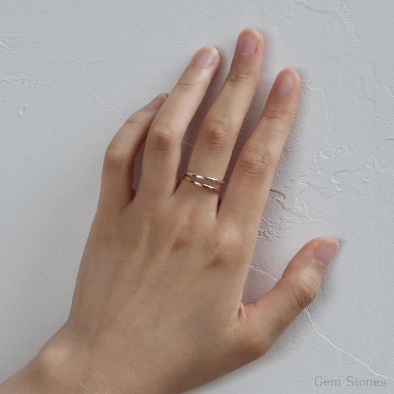 Fine Ring 1.5 Smooth プラチナ ゴールド レディース リング 1.5mm K18 Pt900 ストレート 甲丸 指輪 華奢 シンプル 細 ピンキー ペア 誕生日 プレゼントの画像