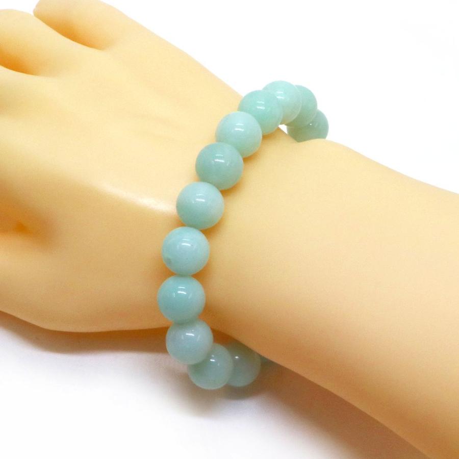 パワーストーン 天然石 ブレスレット アマゾナイト 丸玉 12mm 数珠 念珠 Bracelet お試し価格 |  | 02