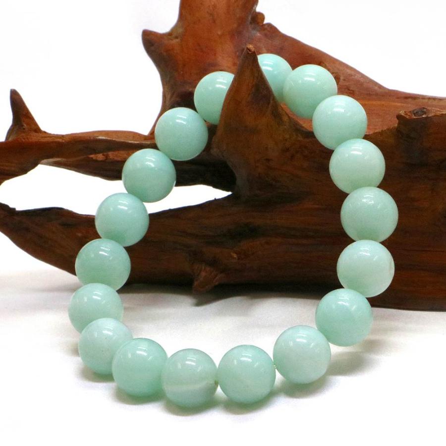 パワーストーン 天然石 ブレスレット アマゾナイト 丸玉 12mm 数珠 念珠 Bracelet お試し価格 |  | 03