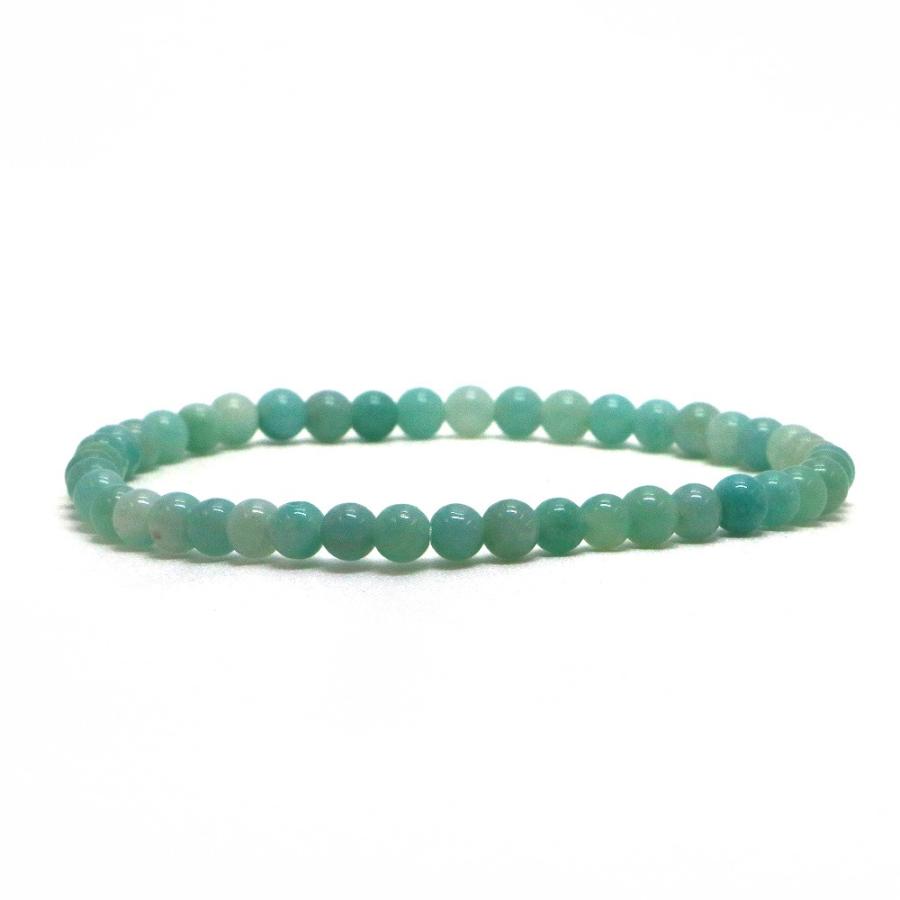 パワーストーン 天然石 ブレスレット アマゾナイト 丸玉 4mm 数珠 念珠 Bracelet お試し価格 | 