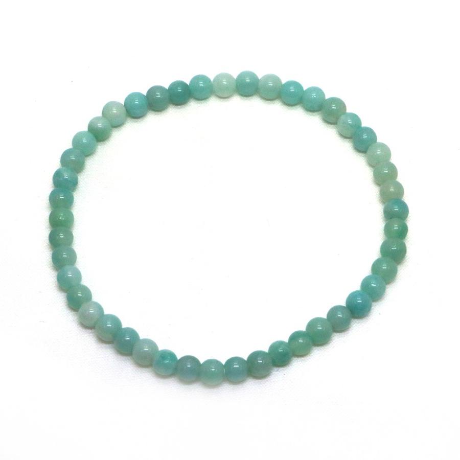 パワーストーン 天然石 ブレスレット アマゾナイト 丸玉 4mm 数珠 念珠 Bracelet お試し価格 |  | 01