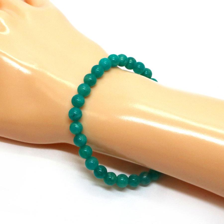 パワーストーン 天然石 ブレスレット ロシアアマゾナイト 丸玉 6mm 数珠 念珠 Bracelet お試し価格 |  | 02