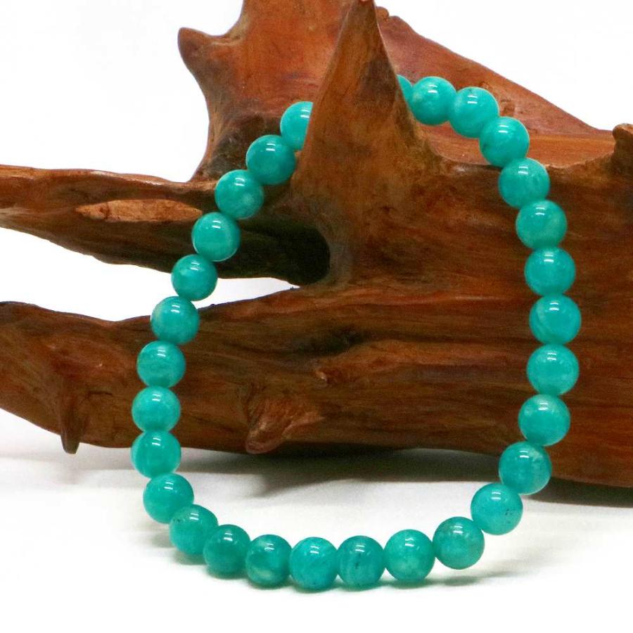 パワーストーン 天然石 ブレスレット ロシアアマゾナイト 丸玉 6mm 数珠 念珠 Bracelet お試し価格 |  | 03