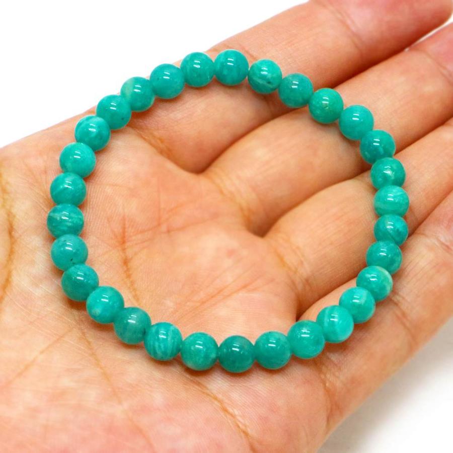 パワーストーン 天然石 ブレスレット ロシアアマゾナイト 丸玉 6mm 数珠 念珠 Bracelet お試し価格 |  | 04