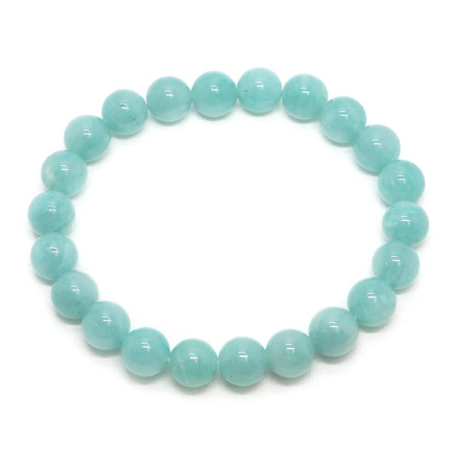 パワーストーン 天然石 ブレスレット アマゾナイトAA（ロシア産） 丸玉 8mm 数珠 念珠 Bracelet お試し価格 |  | 01
