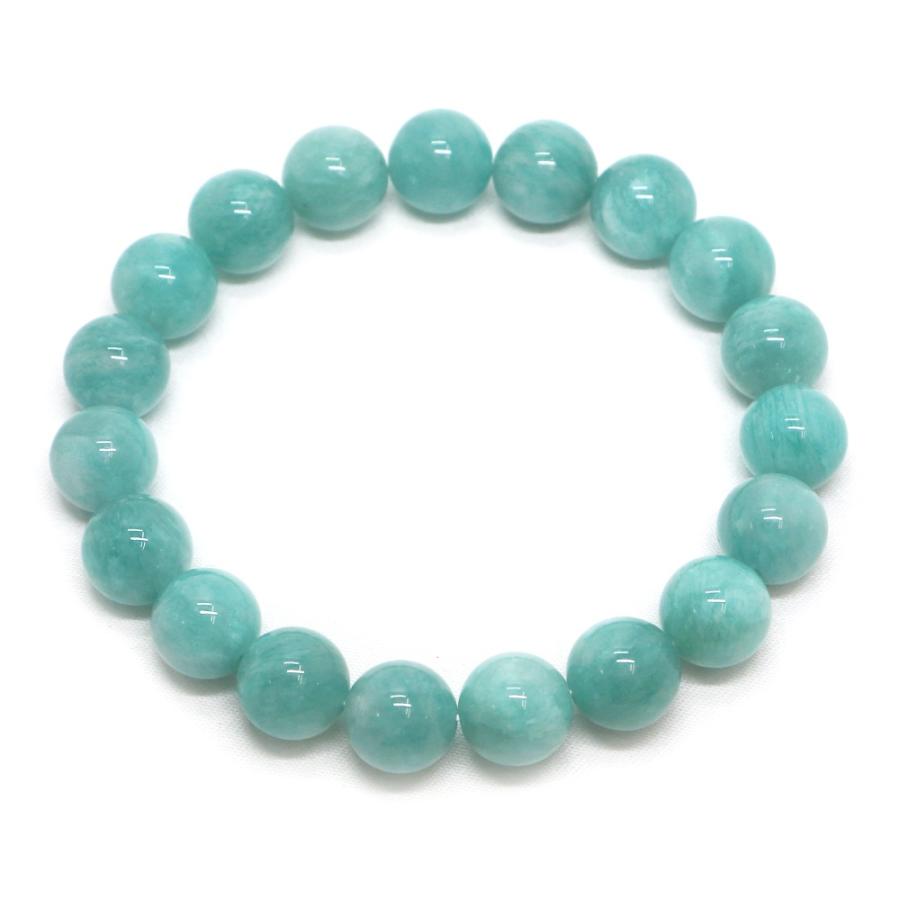 パワーストーン 天然石 ブレスレット アマゾナイトAA（ロシア産） 丸玉 10mm 数珠 念珠 Bracelet お試し価格 |  | 01