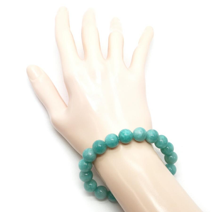 パワーストーン 天然石 ブレスレット アマゾナイトAA（ロシア産） 丸玉 10mm 数珠 念珠 Bracelet お試し価格 |  | 02