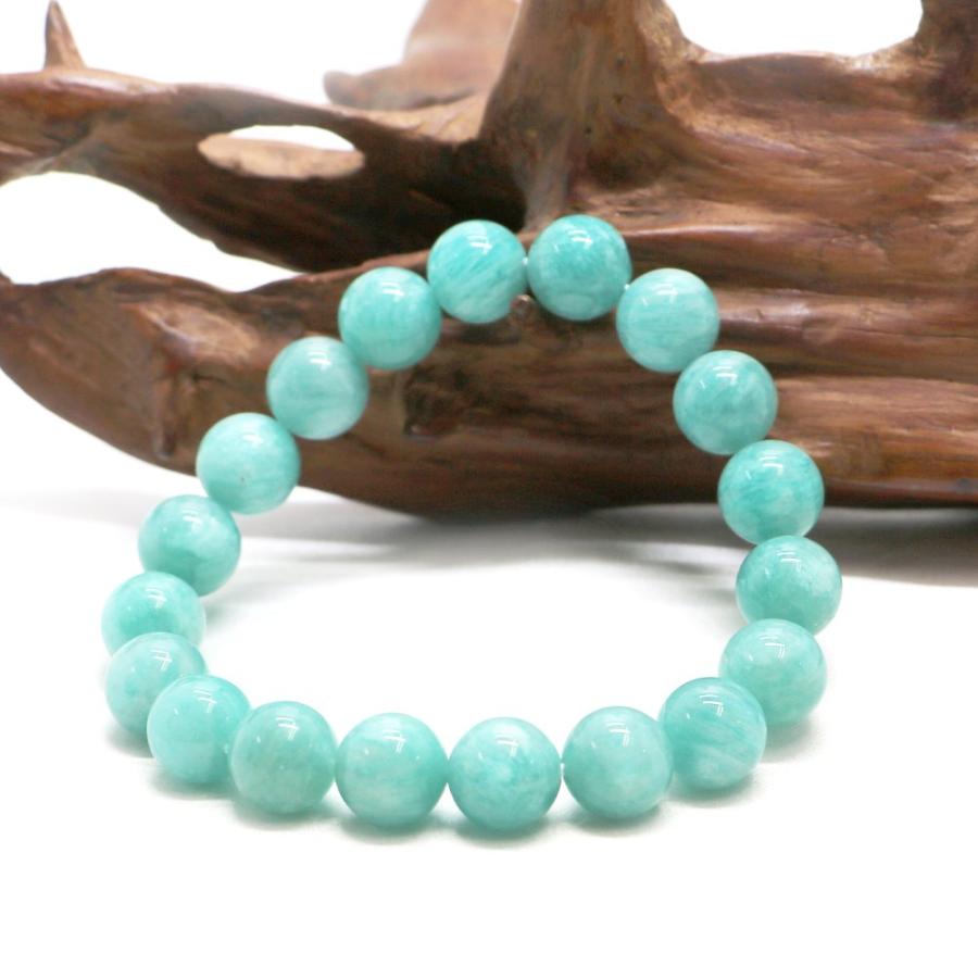 パワーストーン 天然石 ブレスレット アマゾナイトAA（ロシア産） 丸玉 10mm 数珠 念珠 Bracelet お試し価格 |  | 03
