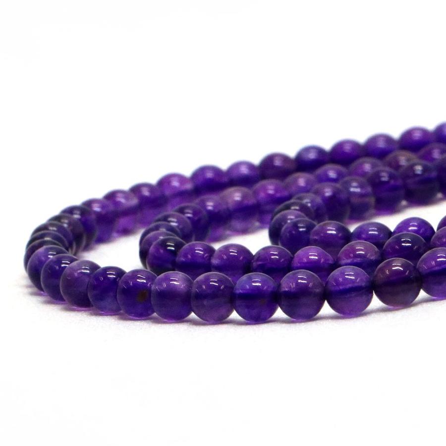 パワーストーン 天然石 ブレスレット アメジスト 丸玉 4mm 数珠 念珠 Bracelet お試し価格 |  | 10