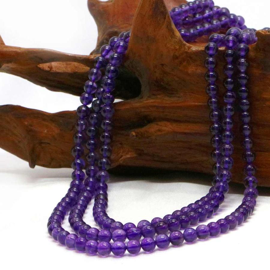 パワーストーン 天然石 ブレスレット アメジスト 丸玉 4mm 数珠 念珠 Bracelet お試し価格 |  | 11