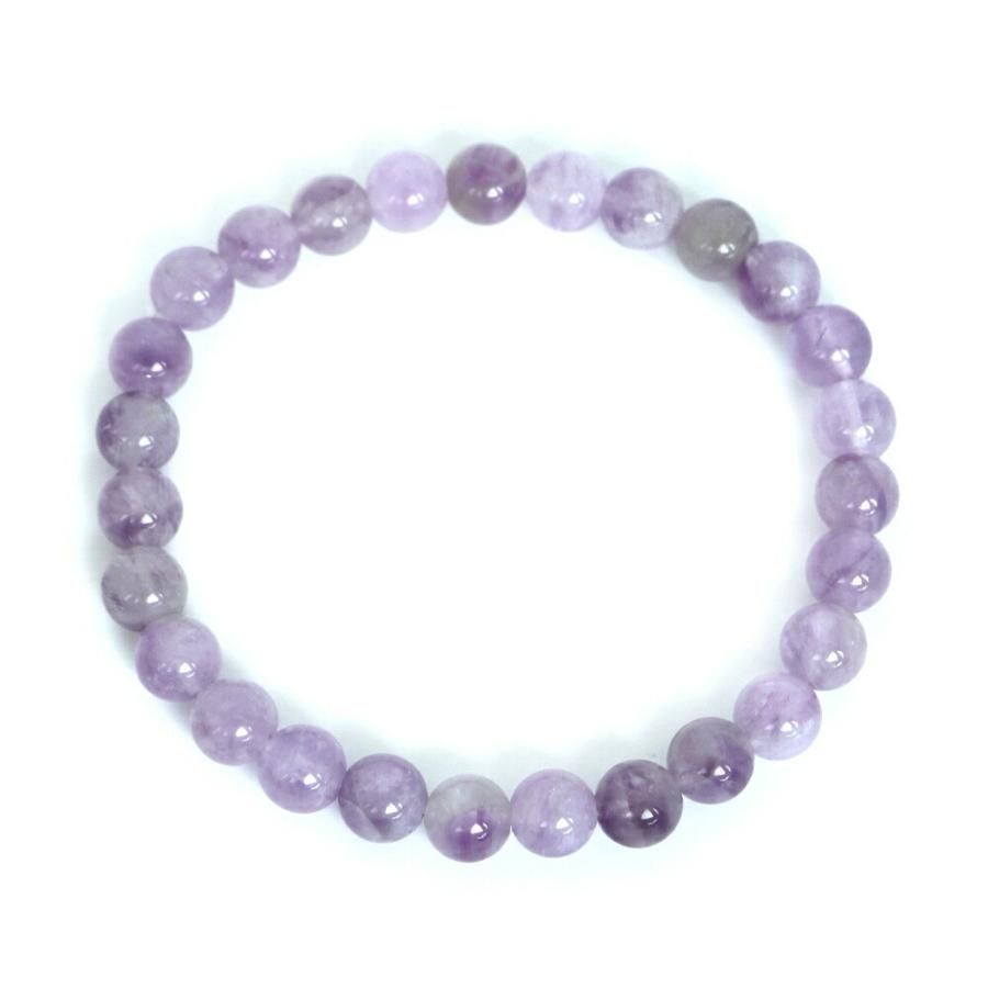 パワーストーン 天然石 ブレスレット シェブロンアメジスト（ドッグティース） 丸玉 8mm 数珠 念珠 Bracelet お試し価格 |  | 01