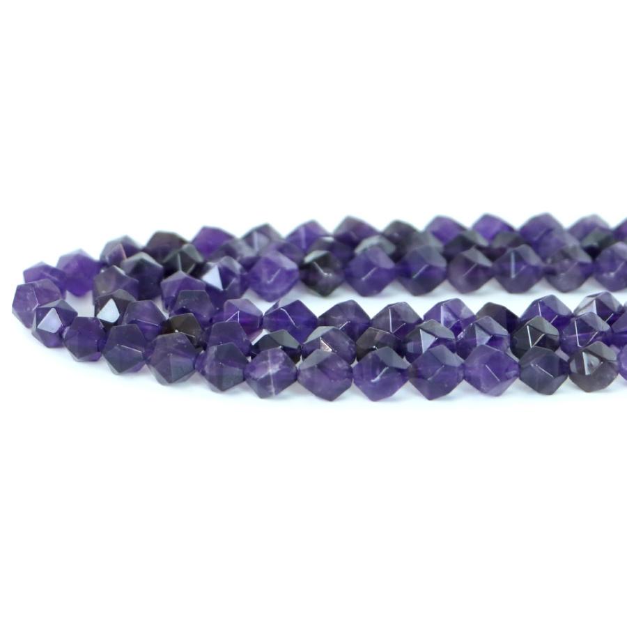 パワーストーン 天然石 ブレスレット アメジスト ダイヤカット 8mm 数珠 念珠 Bracelet お試し価格 |  | 10
