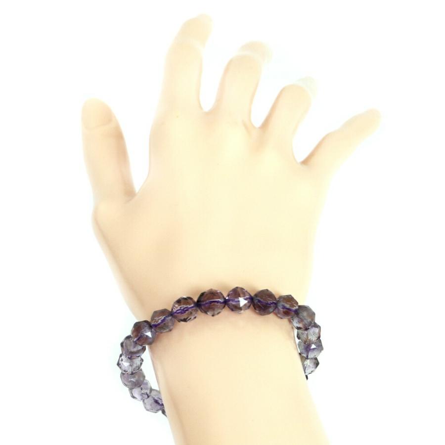 パワーストーン 天然石 ブレスレ ット アメジスト ライトカラー【ダイヤカット】8mm 数珠 念珠 Bracelet お試し価 格 |  | 03