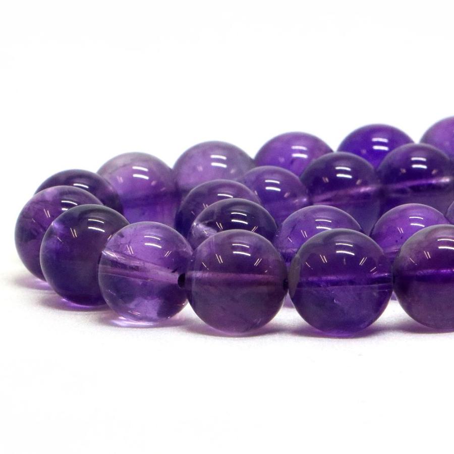 パワーストーン 天然石 ブレスレット アメジスト 丸玉 12mm 数珠 念珠 Bracelet お試し価格 |  | 10