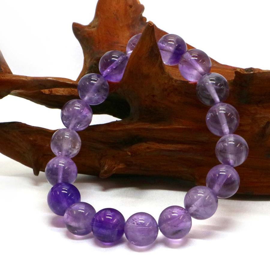 パワーストーン 天然石 ブレスレット アメジスト 丸玉 12mm 数珠 念珠 Bracelet お試し価格 |  | 03