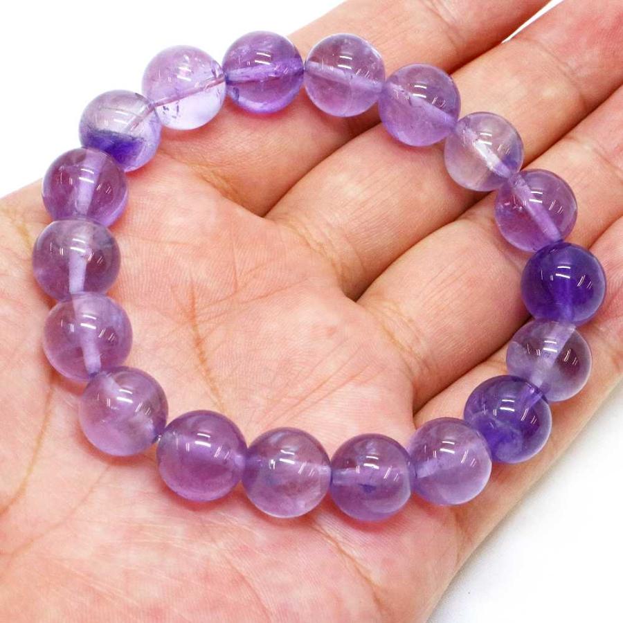 パワーストーン 天然石 ブレスレット アメジスト 丸玉 12mm 数珠 念珠 Bracelet お試し価格 |  | 04