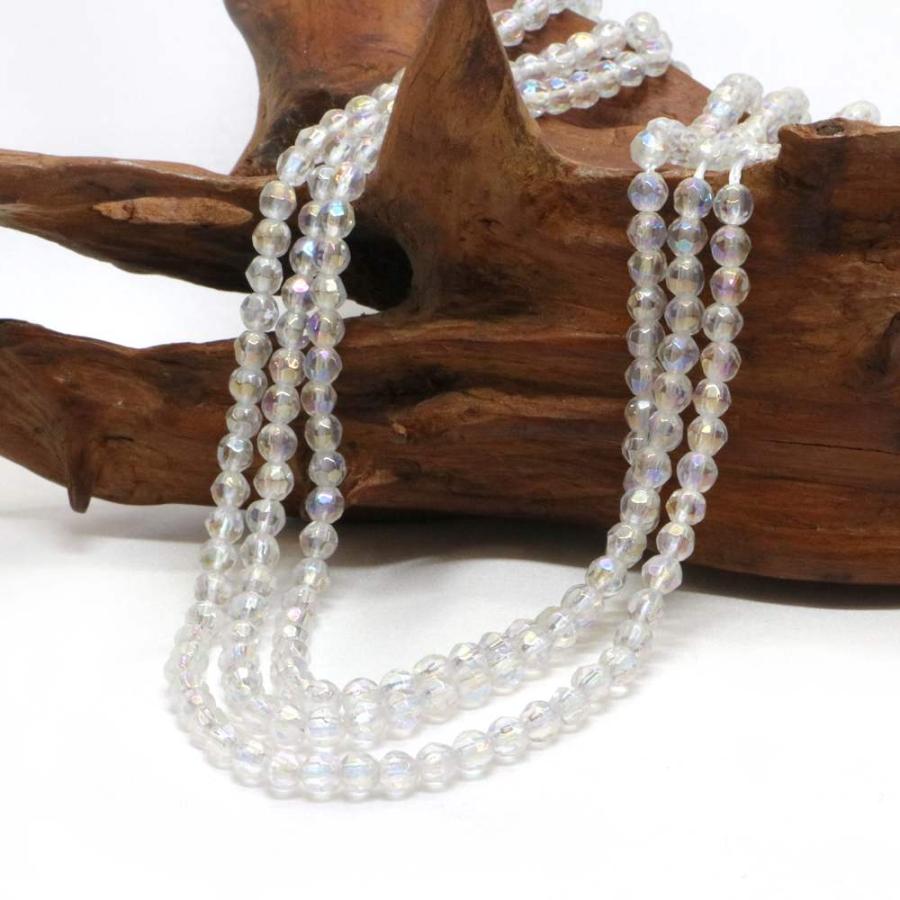 パワーストーン 天然石 ブレスレット アクアオーラレインボーオーラ カット 4mm 数珠 念珠 Bracelet お試し価格 |  | 11