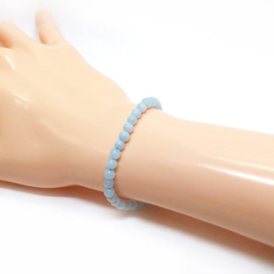パワーストーン 天然石 ブレスレット アクアマリン 丸玉 4mm 数珠 念珠 Bracelet お試し価格 |  | 02