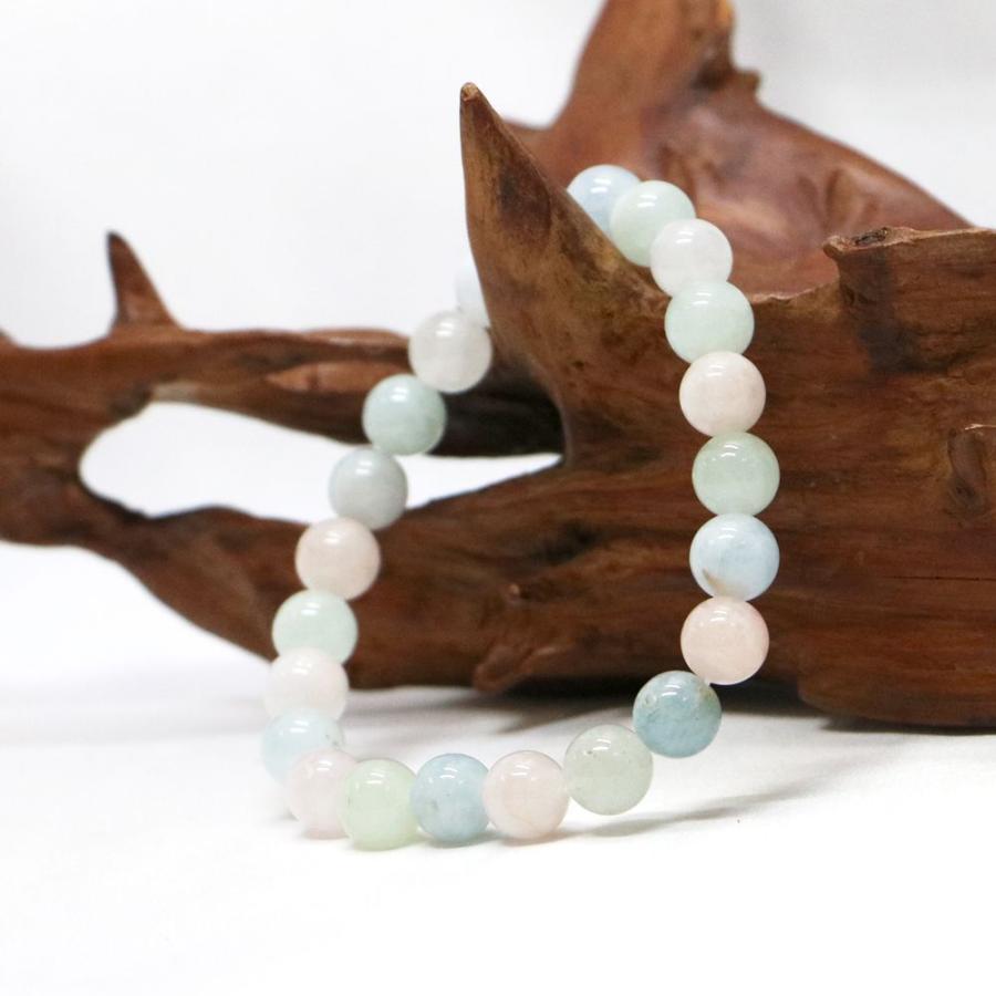 パワーストーン 天然石 ブレスレット ベリル 丸玉 8mm 数珠 念珠 Bracelet お試し価格 |  | 03