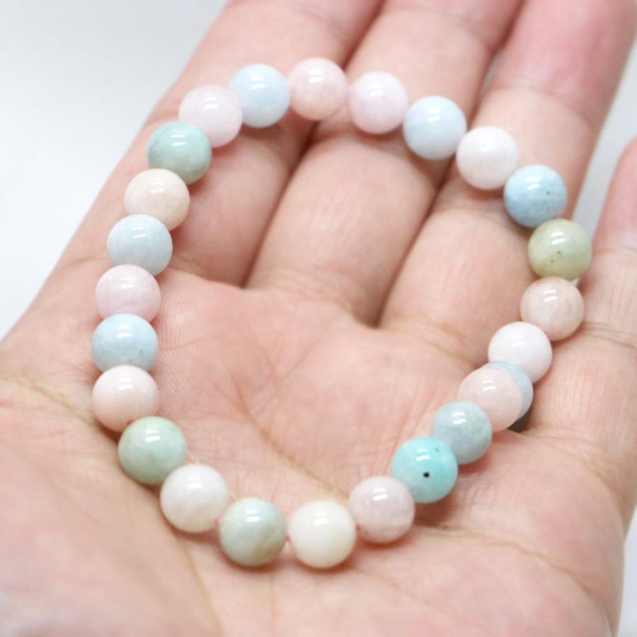 パワーストーン 天然石 ブレスレット ベリル 丸玉 8mm 数珠 念珠 Bracelet お試し価格 |  | 04