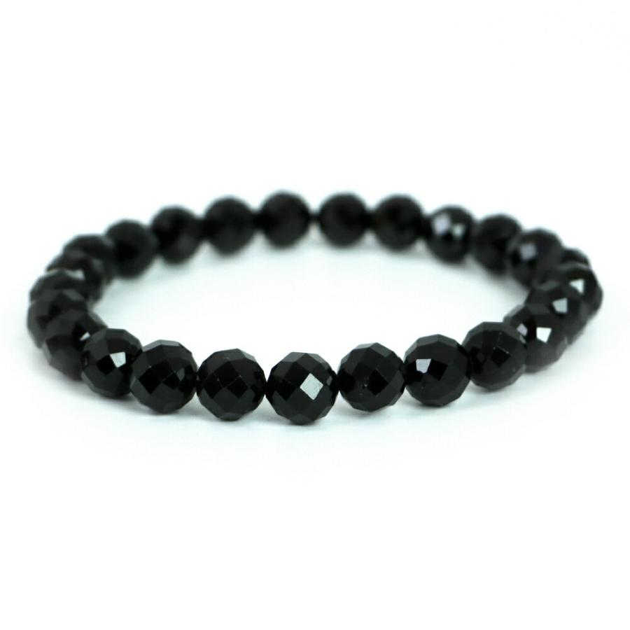 パワーストーン 天然石 ブレスレット ブラックスピネル カット 8ｍｍ 数珠 念珠 Bracelet お試し価格 | 