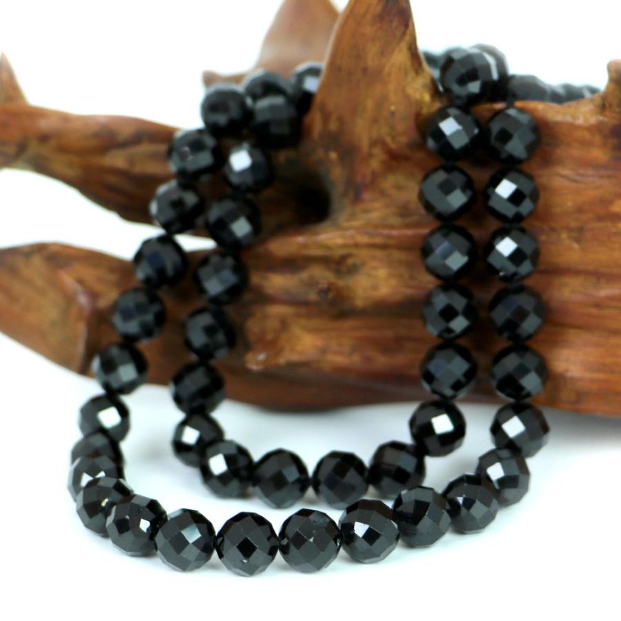 パワーストーン 天然石 ブレスレット ブラックスピネル カット 8ｍｍ 数珠 念珠 Bracelet お試し価格 |  | 11