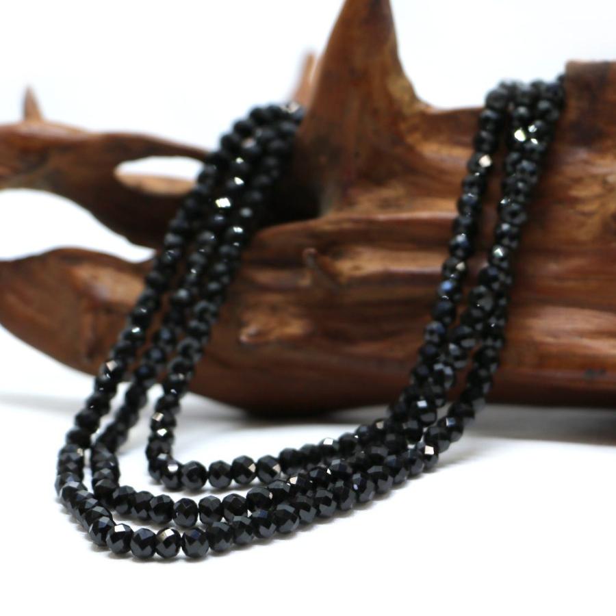 パワーストーン 天然石 ブレスレット ブラックスピネル ボタンカット 4×5mm 数珠 念珠 Bracelet お試し価格 |  | 11