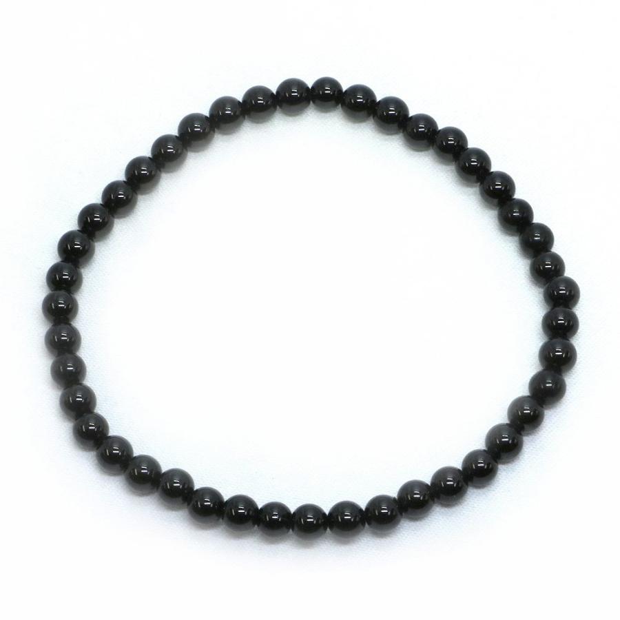 パワーストーン 天然石 ブレスレット ブラックスピネル 丸玉 4mm 数珠 念珠 Bracelet お試し価格 |  | 01