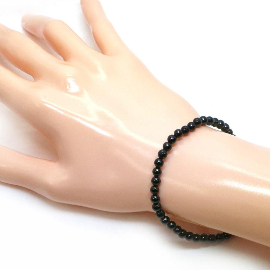 パワーストーン 天然石 ブレスレット ブラックスピネル 丸玉 4mm 数珠 念珠 Bracelet お試し価格 |  | 02