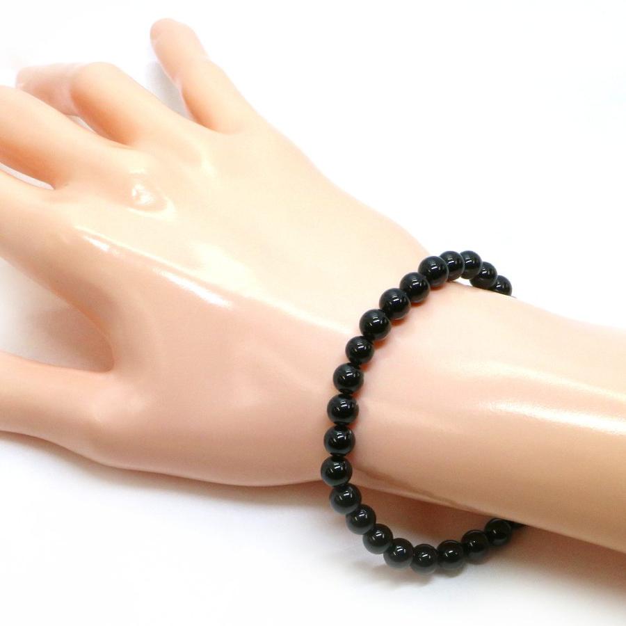 パワーストーン 天然石 ブレスレット ブラックスピネル 丸玉 6mm 数珠 念珠 Bracelet お試し価格 |  | 02