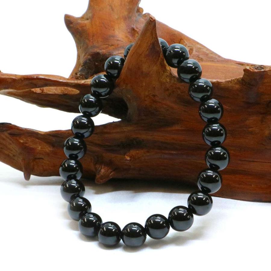 パワーストーン 天然石 ブレスレット ブラックスピネル 丸玉 8mm 数珠 念珠 Bracelet お試し価格 |  | 03