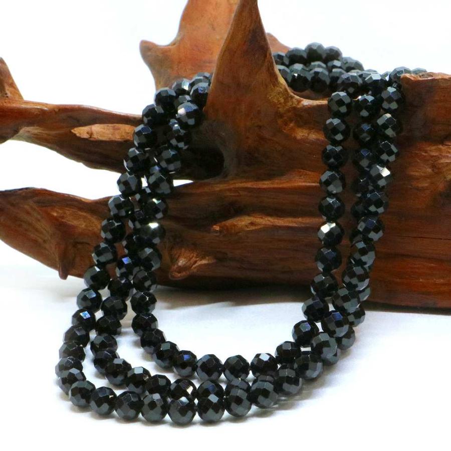 パワーストーン 天然石 ブレスレット ブラックスピネル カット 6mm 数珠 念珠 Bracelet お試し価格 |  | 11