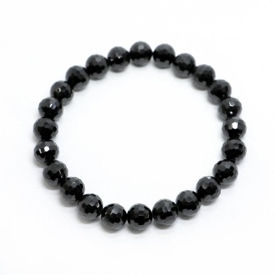 パワーストーン 天然石 ブレスレット ブラックスピネル 多面カット 8mm 数珠 念珠 Bracelet お試し価格 |  | 01