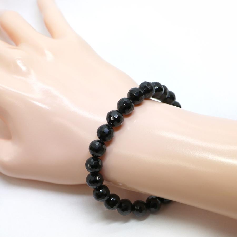 パワーストーン 天然石 ブレスレット ブラックスピネル 多面カット 8mm 数珠 念珠 Bracelet お試し価格 |  | 02